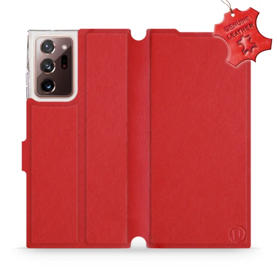 Phone Case Samsung Galaxy Note 20 Ultra - Design Red Leather