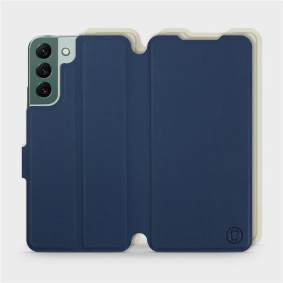 Phone Case Samsung Galaxy S22 Plus - Design Navy with Platinum
