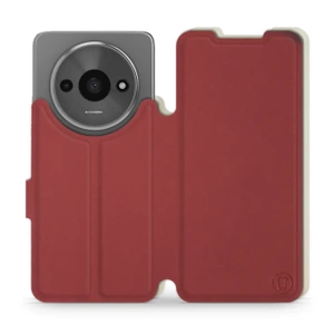 Hülle für Xiaomi Redmi A3 - Farbe Dunkelrot mit Platin