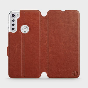 Etui do Motorola One Fusion Plus - wzór Brown&Orange