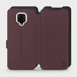 Phone Case Xiaomi Redmi Note 9 Pro - Design Burgundy with Black