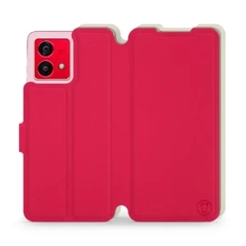 Phone Case Motorola Moto G84 - Design Red with Platinum