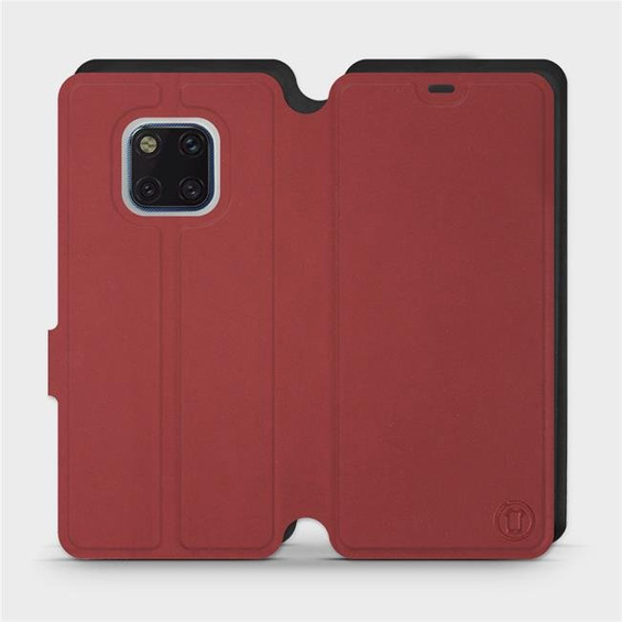 Phone Case Huawei Mate 20 Pro - Design Dark Red with Black
