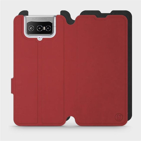 Phone Case Asus Zenfone 7 ZS670KS - Design Dark Red with Black