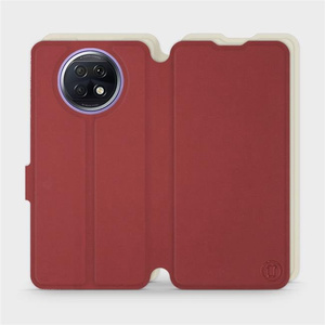 Etui Soft Touch do Xiaomi Redmi Note 9T - wzór Zachodząca czerwień z platyną