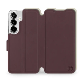 Phone Case Samsung Galaxy S25 - Design Burgundy with Platinum