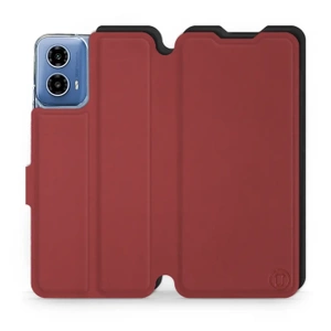 Phone Case Motorola Moto G34 5G - Design Dark Red with Black