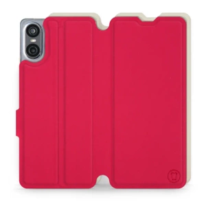 Hülle für Sony Xperia 10 VI - Farbe Rot mit Platin