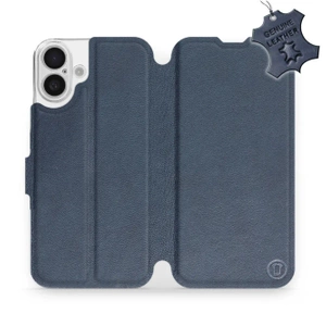 Phone Case Apple iPhone 16 Plus - Design Blue Leather