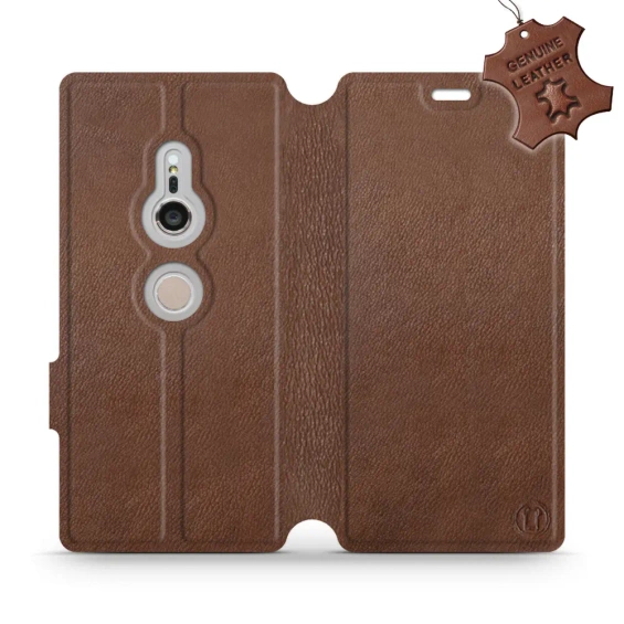 Phone Case Sony Xperia XZ2 - Design Brown Leather