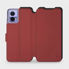 Hülle für Motorola Edge 30 Neo - Farbe Dunkelrot mit Schwarz