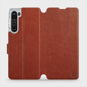Phone Case Motorola Edge - Design Brown&Orange