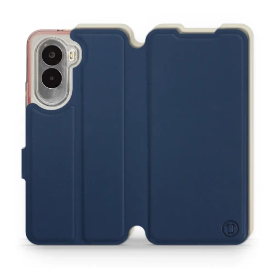 Hülle für Xiaomi POCO M7 - Farbe Marineblau mit Platin