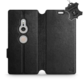 Phone Case Sony Xperia XZ2 - Design Black Leather