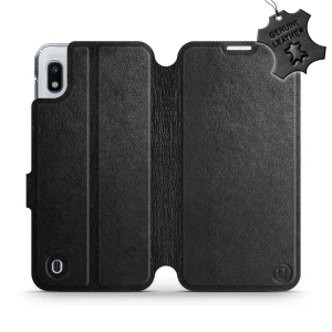 Phone Case Samsung Galaxy A10 - Design Black Leather