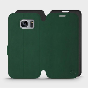 Hülle für Samsung Galaxy S7 Edge - Farbe Grün mit Schwarz