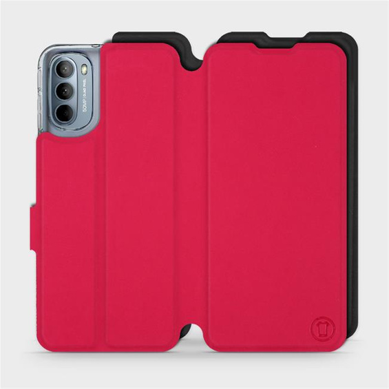 Etui Soft Touch do Motorola Moto G31 - wzór Żywa czerwień z czernią