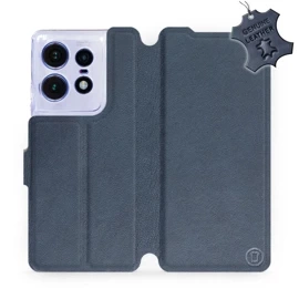 Hülle für Motorola Edge 50 Pro - Farbe Blue Leather