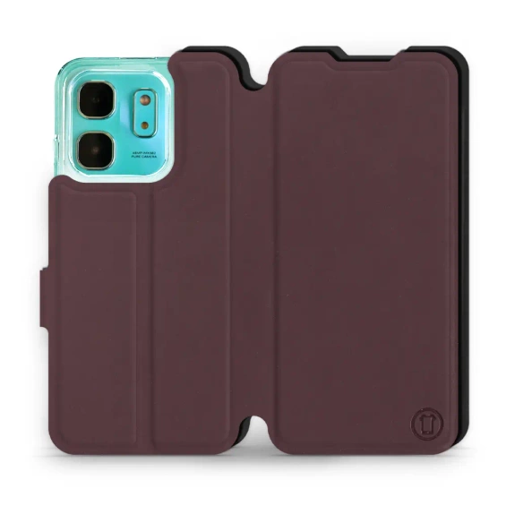 Phone Case Infinix HOT 50i - Design Burgundy with Black