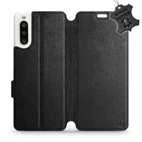 Phone Case Sony Xperia 10 II - Design Black Leather