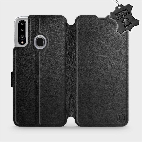 Hülle für Samsung Galaxy A20S - Farbe Black Leather