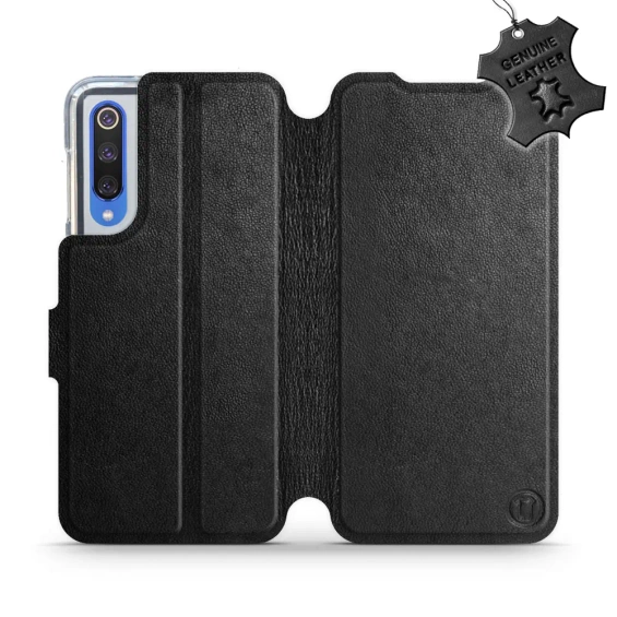 Phone Case Xiaomi Mi 9 SE - Design Black Leather