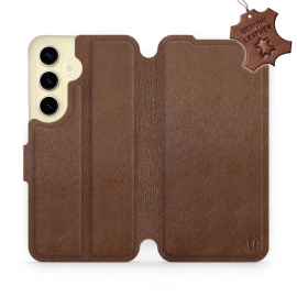 Phone Case Samsung Galaxy S24 - Design Brown Leather