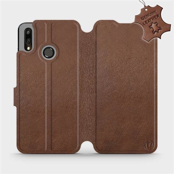 Phone Case Huawei P Smart 2019 - Design Brown Leather