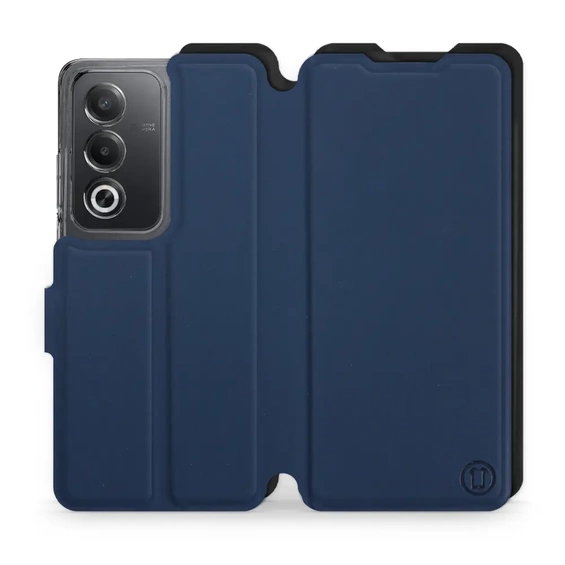 Etui Soft Touch do OPPO A80 5G - wzór Głęboki granat z czernią