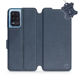 Phone Case Realme 8 5G - Design Blue Leather