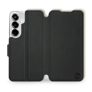 Hülle für Samsung Galaxy S25 - Farbe Schwarz mit Platin