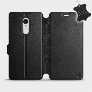 Phone Case Xiaomi Redmi Note 4X - Design Black Leather