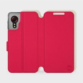 Etui Soft Touch do Samsung Galaxy Xcover 5 - wzór Żywa czerwień z platyną
