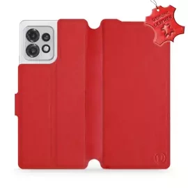 Phone Case Motorola Edge 40 Pro - Design Red Leather