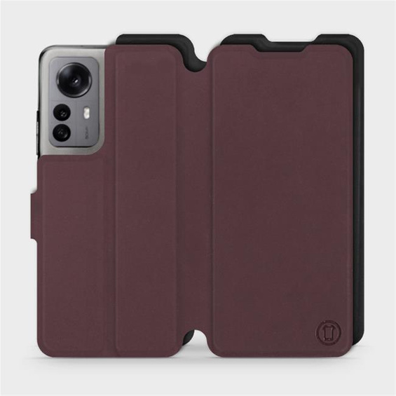 Phone Case Xiaomi 12X - Design Burgundy with Black