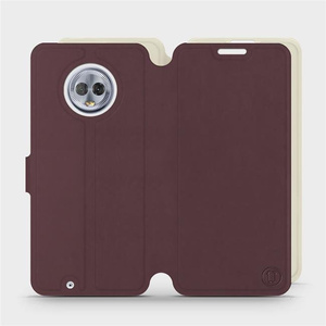 Phone Case Motorola Moto G6 - Design Burgundy with Platinum
