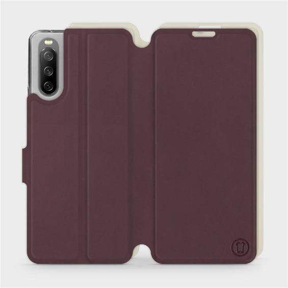 Phone Case Sony Xperia 10 III - Design Burgundy with Platinum