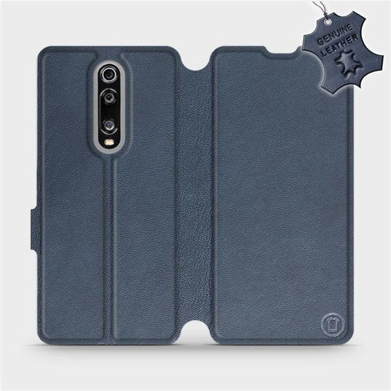Phone Case Xiaomi Mi 9T - Design Blue Leather