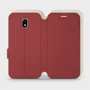 Phone Case Samsung Galaxy J5 2017 - Design Dark Red with Platinum