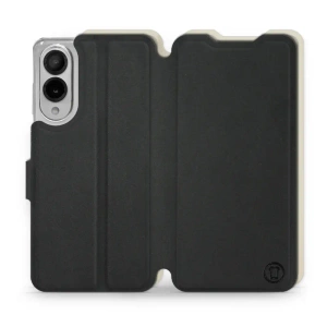 Hülle für Samsung Galaxy S25 Edge - Farbe Schwarz mit Platin