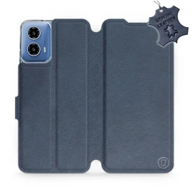 Phone Case Motorola Moto G34 5G - Design Blue Leather