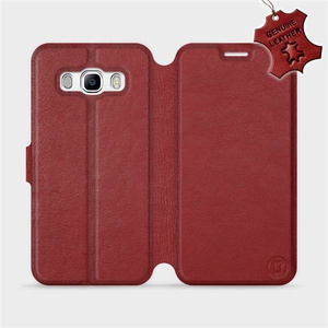 Hülle für Samsung Galaxy J5 2016 - Farbe Dark Red Leather