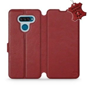 Phone Case LG K50S - Design Dark Red Leather