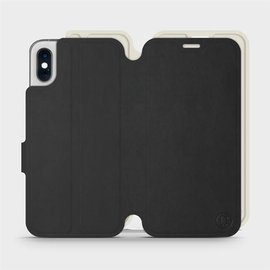 Hülle für Apple iPhone XS - Farbe Schwarz mit Platin