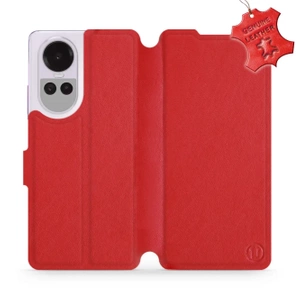 Etui ze skóry naturalnej do OPPO Reno 10 Pro 5G - wzór Red Leather