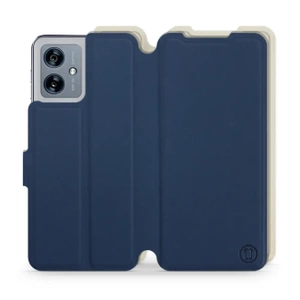 Etui Soft Touch do Motorola Moto G54 5G - wzór Głęboki granat z platyną