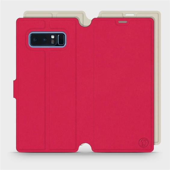 Hülle für Samsung Galaxy Note 8 - Farbe Rot mit Platin