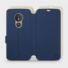 Phone Case Motorola Moto G7 Power - Design Navy with Platinum