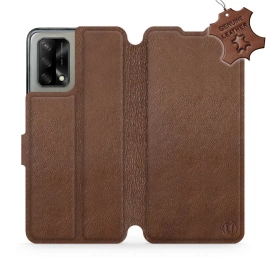 Hülle für OPPO A74 - Farbe Brown Leather
