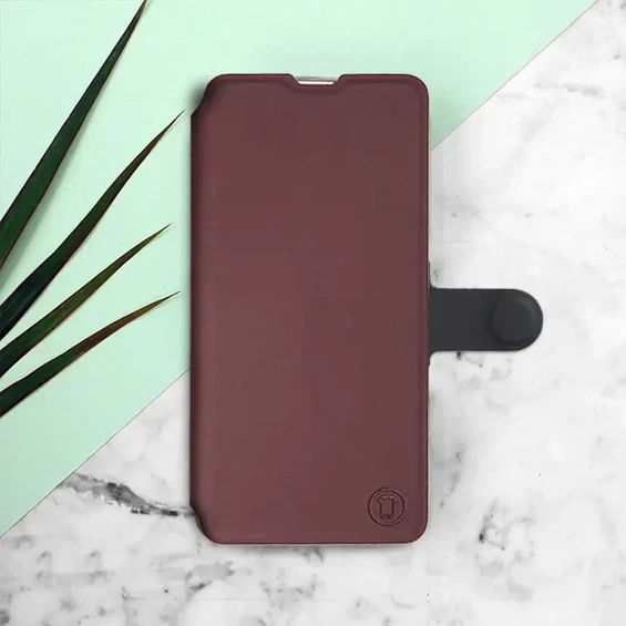 Hülle für Motorola Moto G14 - Farbe Burgund mit Schwarz